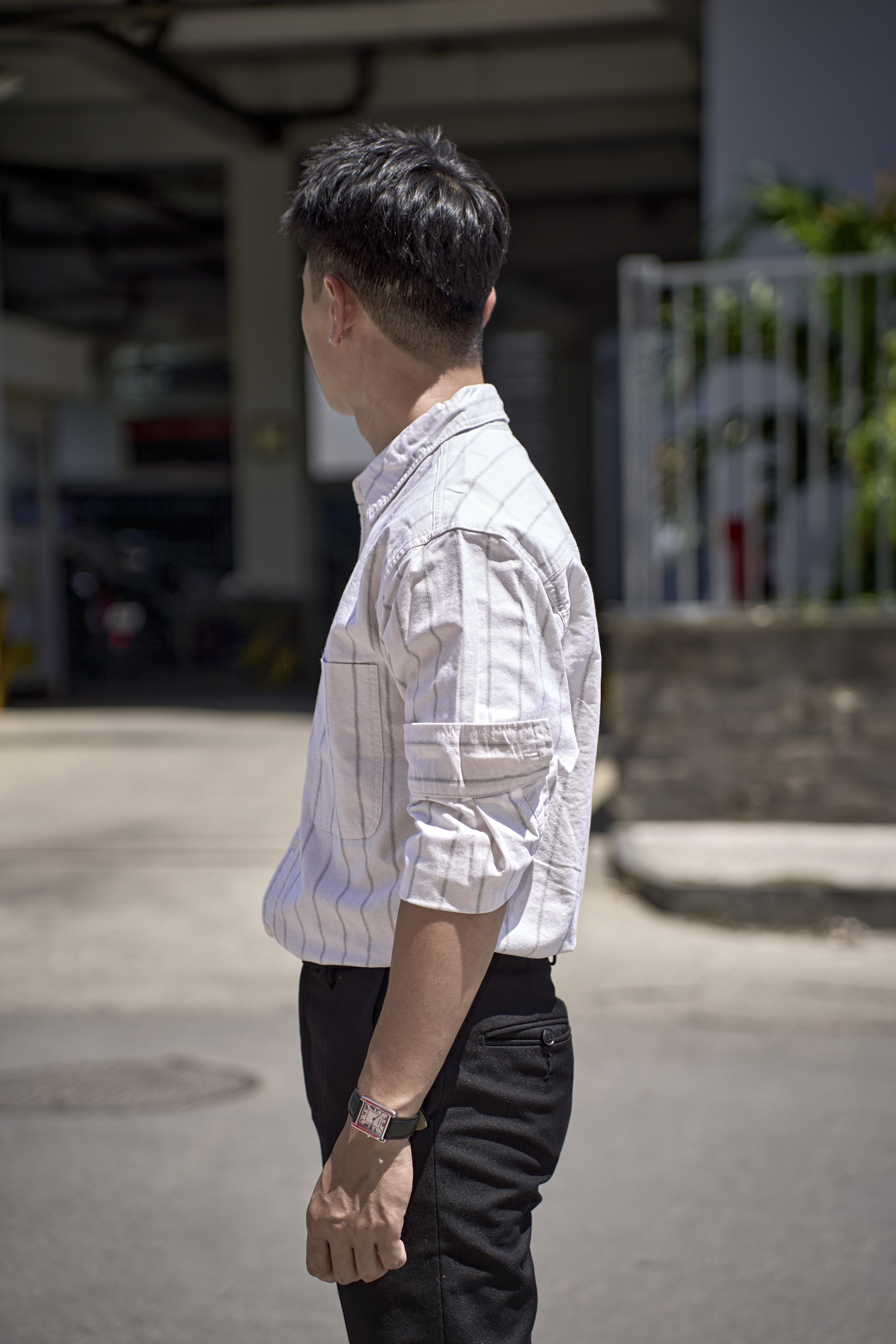 SA131 - Áo sơ mi nam kẻ sọc kiểu Nhật dáng rộng, phong cách văn học, thoải mái hàng ngày_thumbnail_2