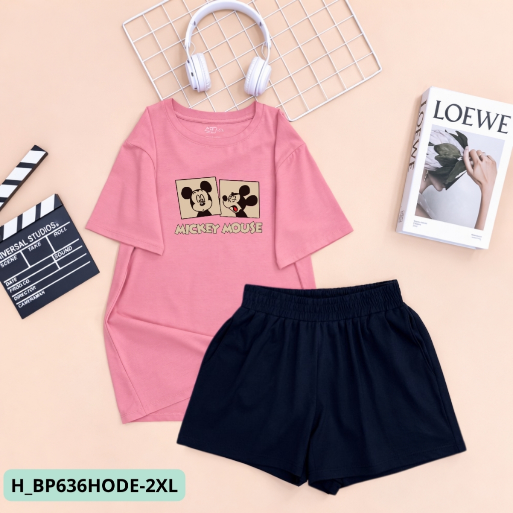 [XẢ KHO BỘ FORM RỘNG] -  Bộ quần áo thun nữ dáng rộng nhiều hình in - LOZA XB013_thumbnail_85