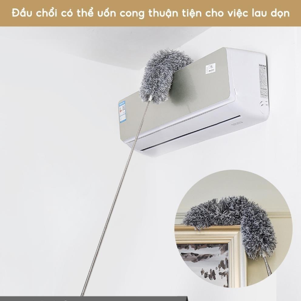 Chổi Quét Trần Nhà Mạng Nhện Có Cán Điều Chỉnh Độ Dài 2.8m Lông Mềm Dẻo Hút Bụi Hiệu Quả Thiết Kế Tháo Rời Tiện Lợi_thumbnail_1