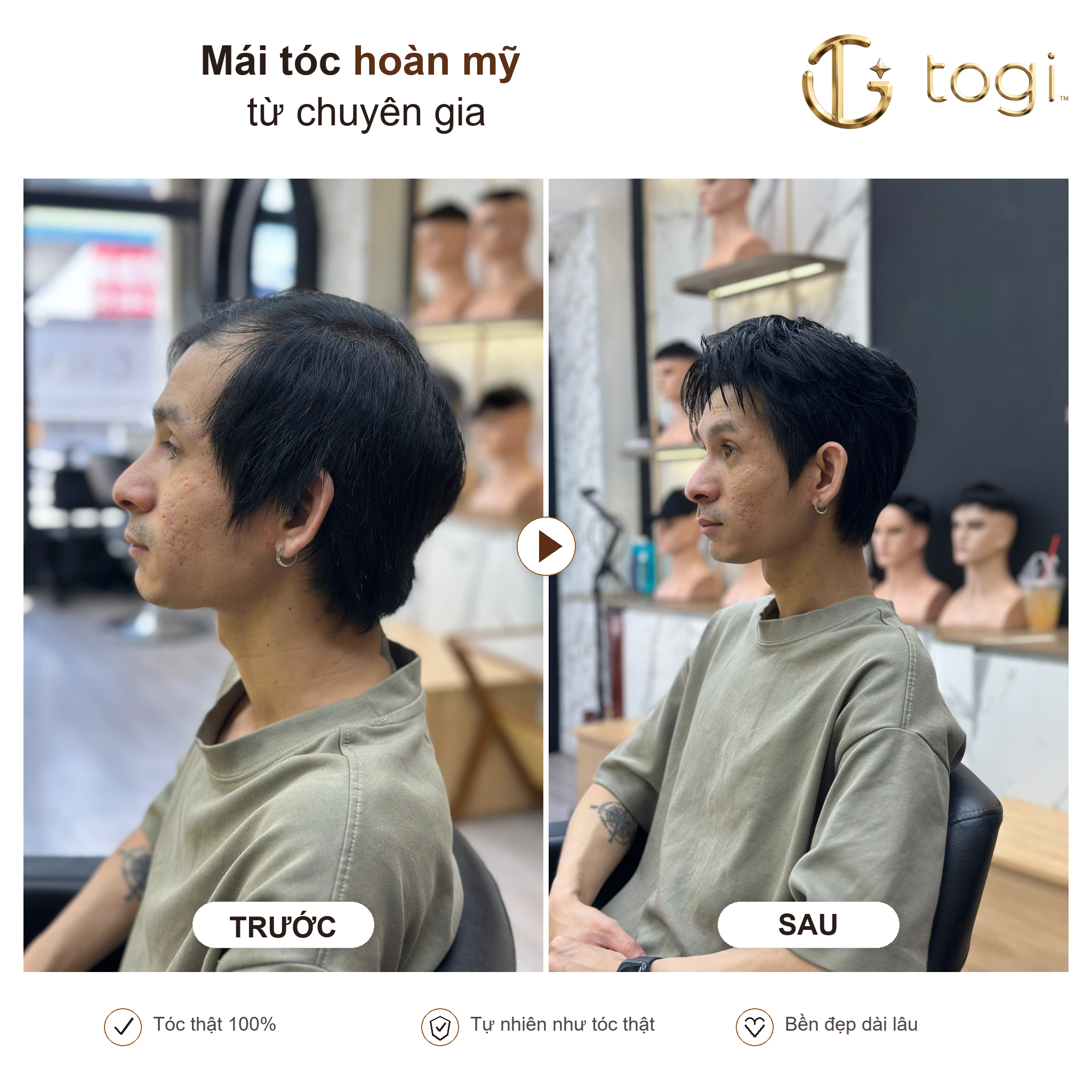 Togi65 góc nghiêng độ phồng vừa phải