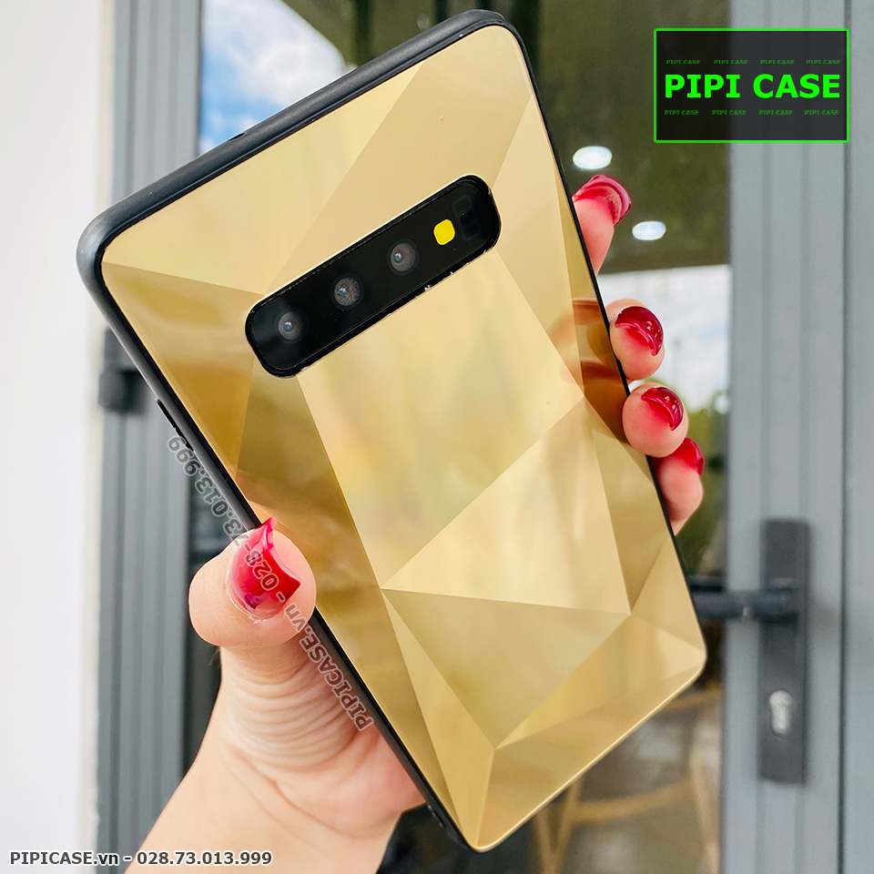 Ốp Lưng Samsung S10 - Kim Cương 6D - Vàng_thumbnail_2