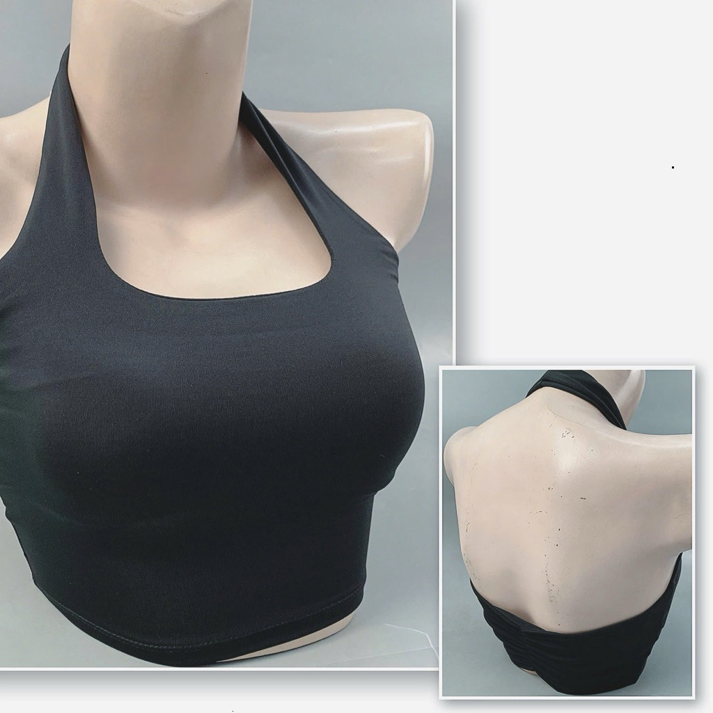 Áo Bra Yếm Nhún Lưng Nâng Ngực Không Gọng Chất Thun Lạnh Co Giãn Sẵn Mút_thumbnail_2