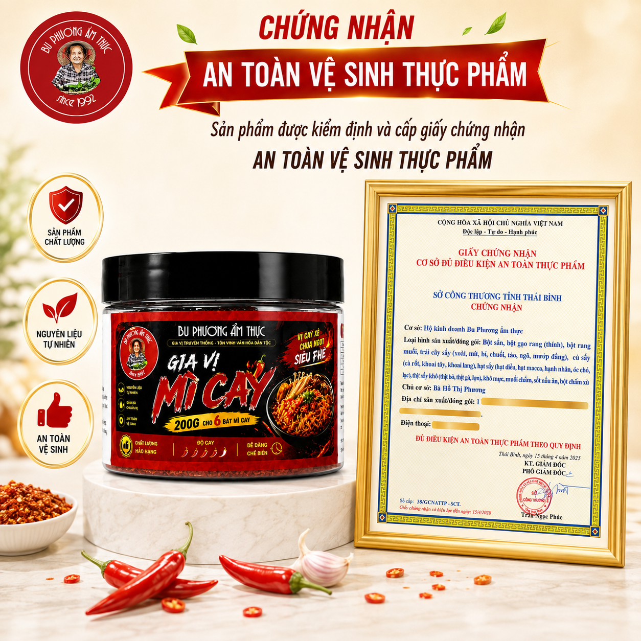 Gia Vị Mì Cay Bu Phương 200G – Chuẩn Vị Hàn Quốc, 1 Hũ Nấu Khoảng 6 Bát Mì Cay - BP55_thumbnail_7