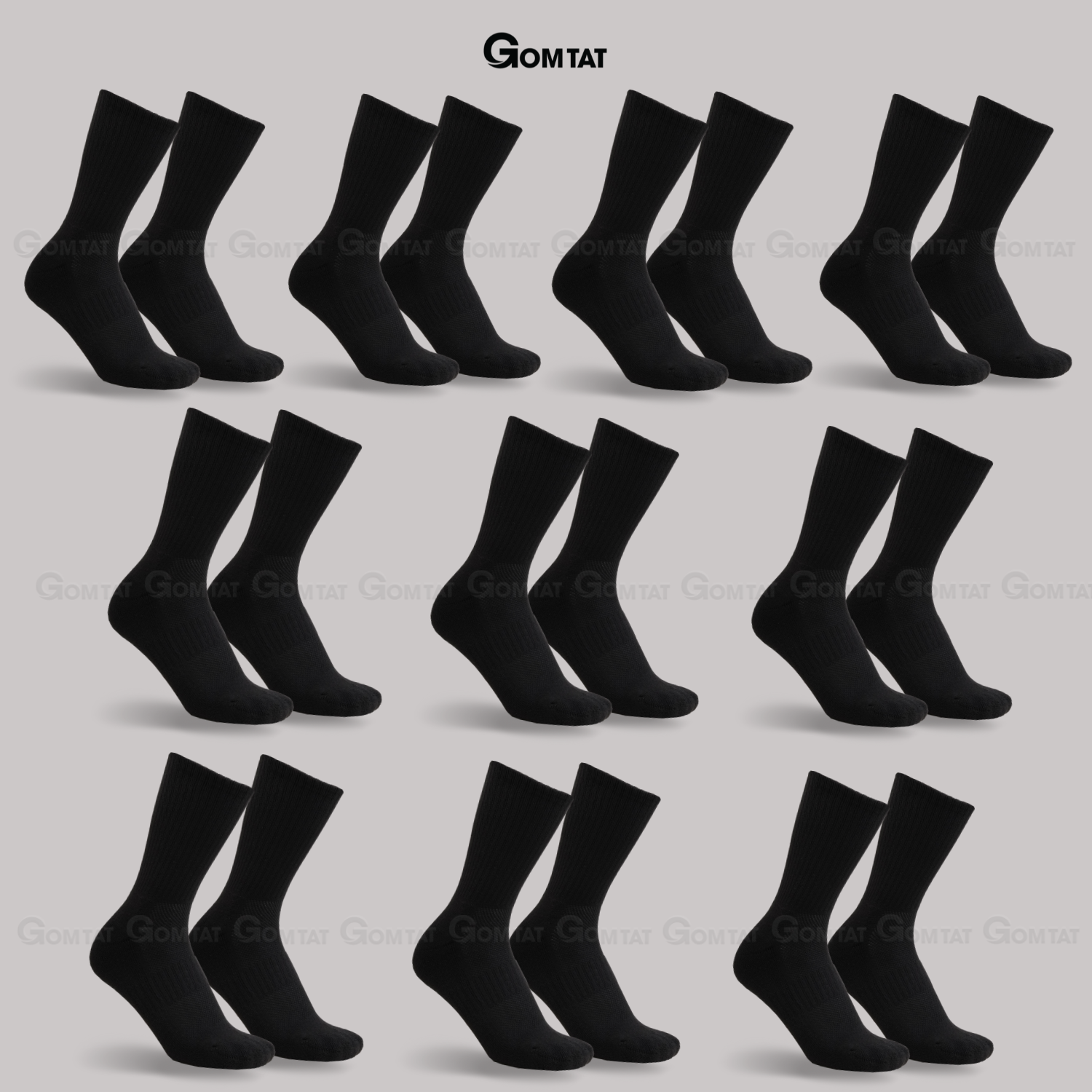 Combo tất cổ cao, cổ trung nam nữ GOMTAT, chất liệu cotton đệm xù êm chân - TATXU-TRON_thumbnail_21