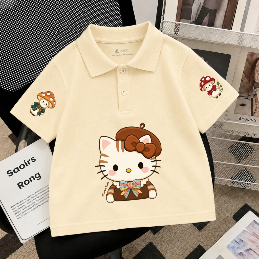 Áo polo cho bé gái hình Hello Kitty nhiều mẫu - Loza Kids PL008_thumbnail_5