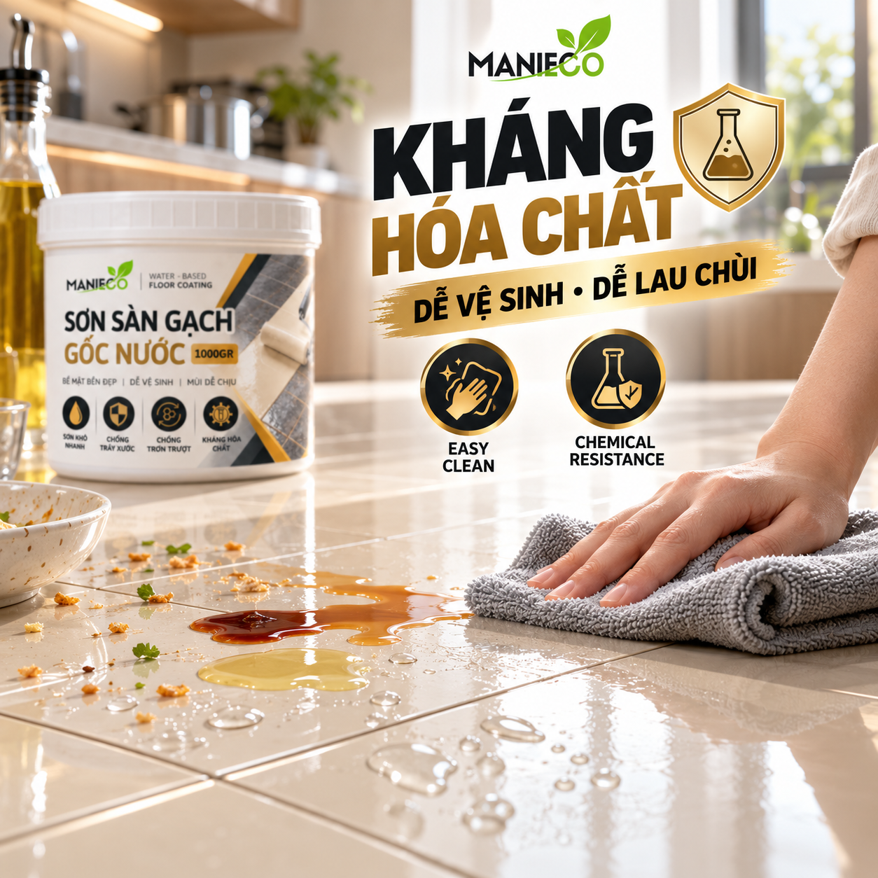 Sơn Gạch, Sàn Đa Năng, Sơn Trên Các Bề Mặt Sàn Gỗ, Gạch, Đá, Xi Măng, Sơn Gốc Nước An Toàn, Mùi Dễ Chịu. Dung Tích 1KG = 5-6m2_thumbnail_9