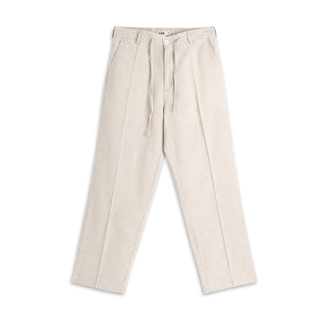 Quần Dài Linen Dây Rút Form Straight Fit