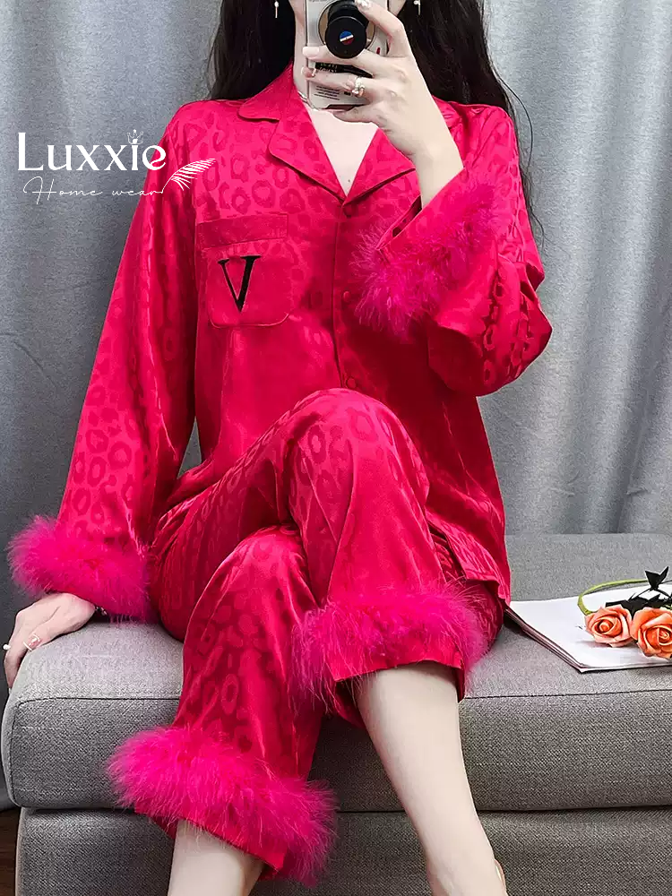 N140 Pijama lụa báo lông vũ sang trọng_thumbnail_4
