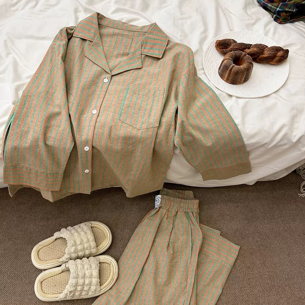 Set thô cotton kẻ sọc PIQUE_thumbnail_4