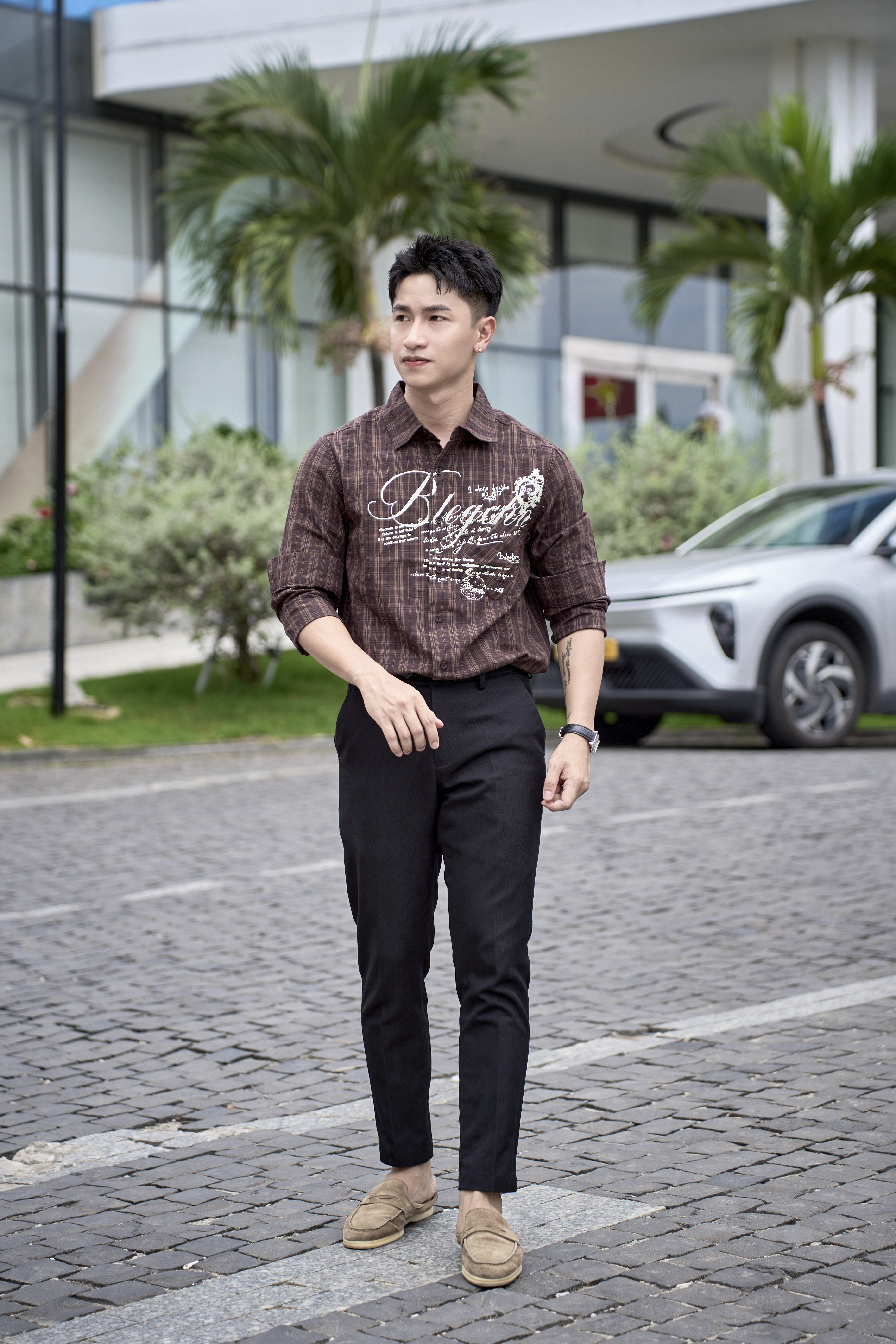 SA114 - Áo sơ mi nam kẻ caro in chữ phong cách streetwear dáng rộng_thumbnail_12