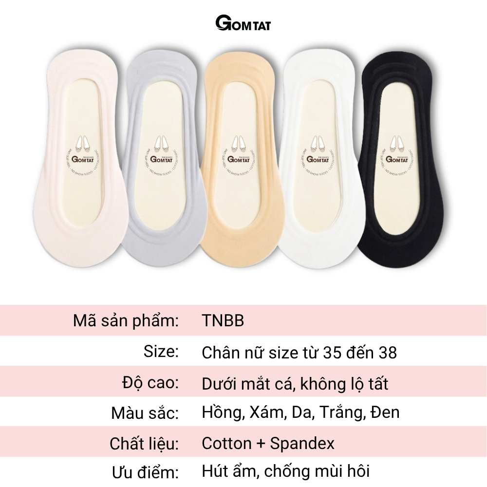 [DEAL QUÀ TẶNG] Tất búp bê nữ đi giày lười GOMTAT có đệm silicon chống tuột gót, thoáng mát mùa hè - TNBB_thumbnail_9