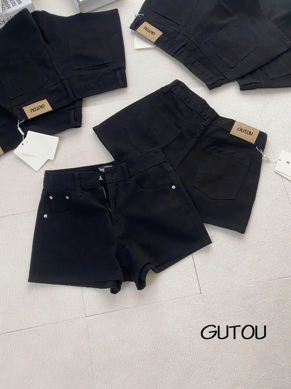 [ GUTOU ] Quần Short Jean Basic Túi Kiểu Casual Style_thumbnail_6