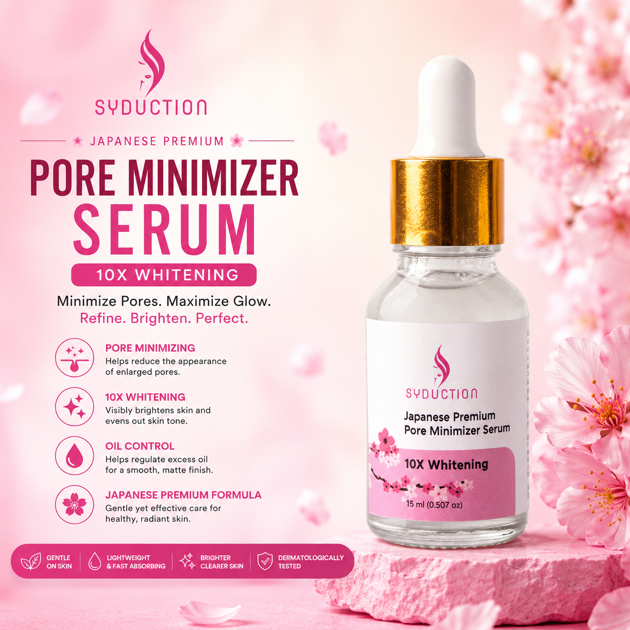 Syduction Japanese Premium Pore Minimizer Serum (15ml)