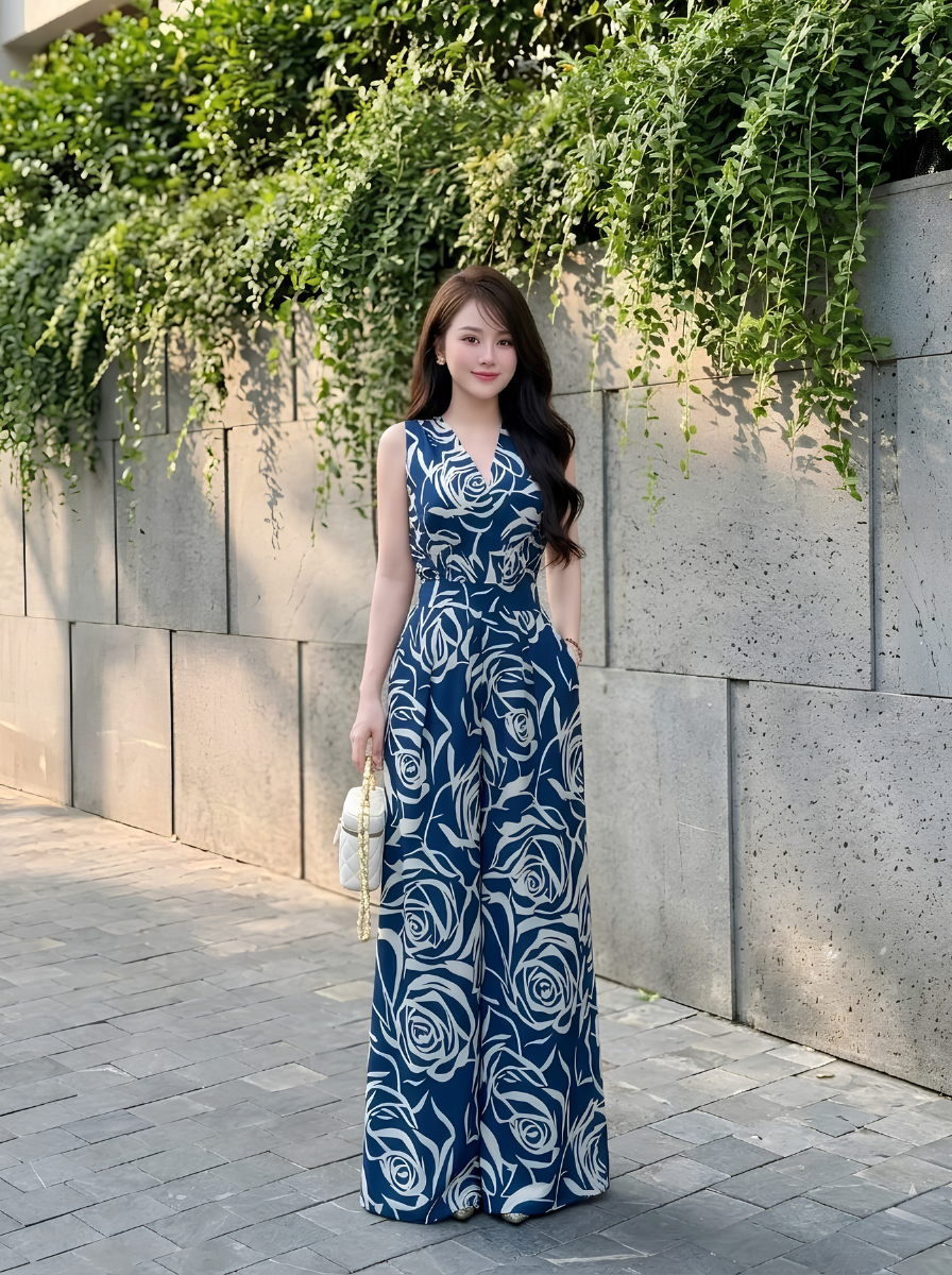 G41 - Jumpsuit Lụa Hàn Hoạ Tiết Cao Cấp_thumbnail_9