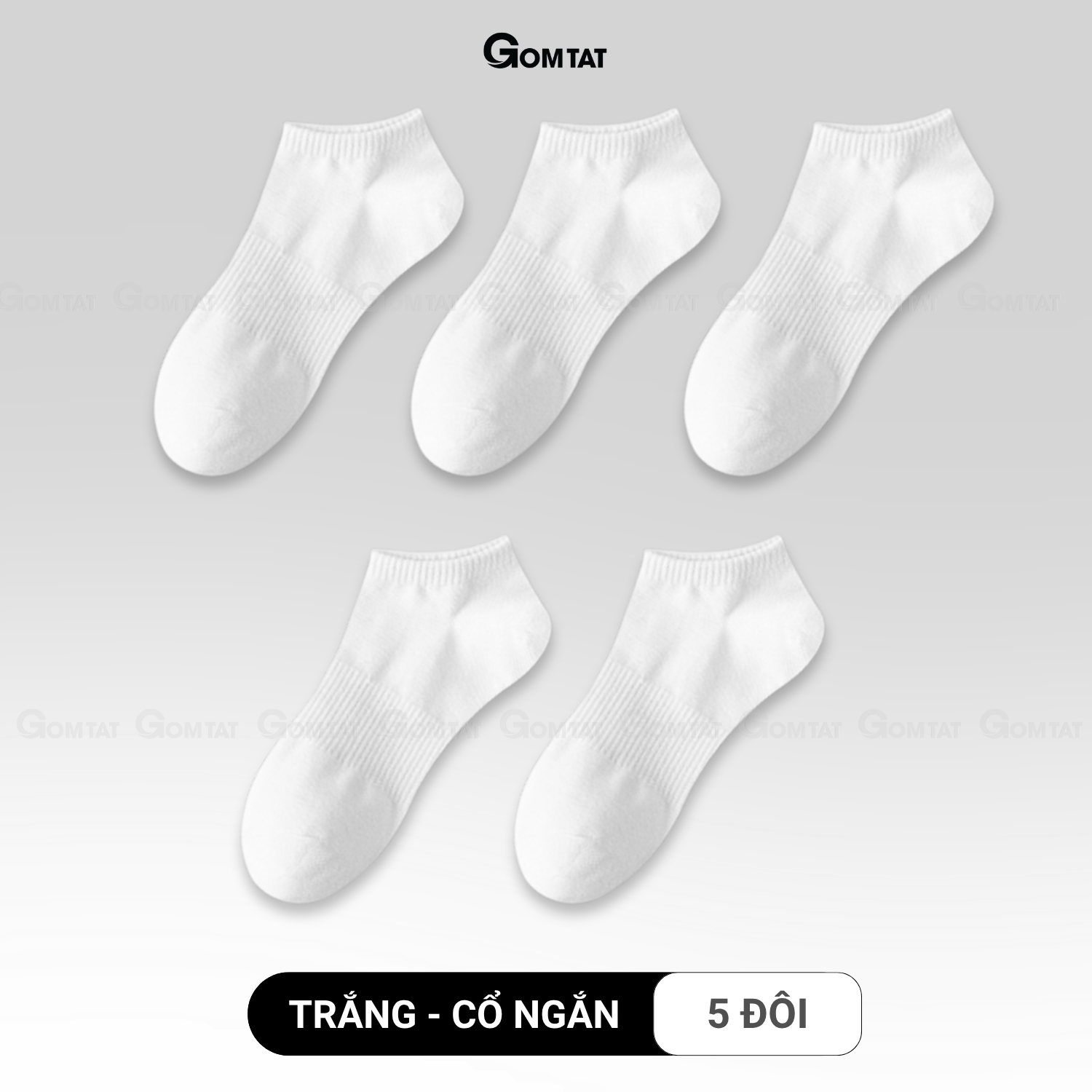 Combo tất trơn cổ cao/trung/ngắn GOMTAT, tất thể thao basic chất cotton thoáng khí - OAS-1704_thumbnail_0