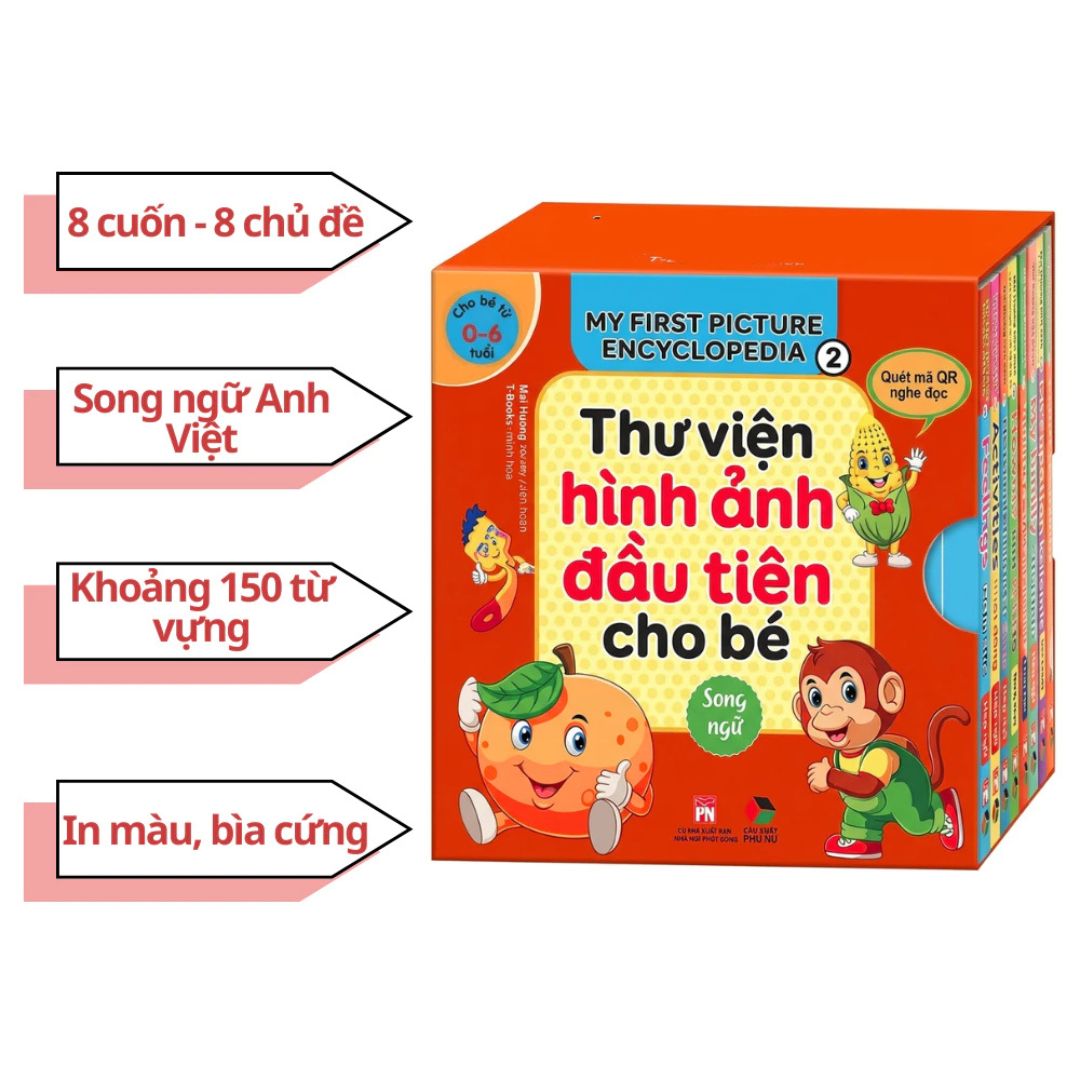 Combo Sách - Thư Viện Hình Anh Đầu Tiên Cho Bé  Tập 1 Và 2 + Bộ 8 Cuốn Kĩ Năng Giao Tiếp Ứng Xử Bằng Tranh Cho Bé Từ 0 -6 Tuổi ( Song Ngữ )_thumbnail_4