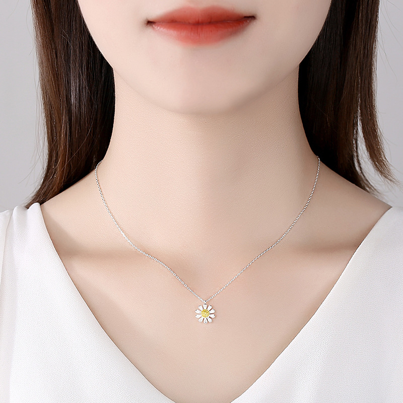 Dây Chuyền Bạc S925 Mẫu Hoa Cúc Họa Mi Trẻ Trung Xinh Xắn HTT038_thumbnail_0