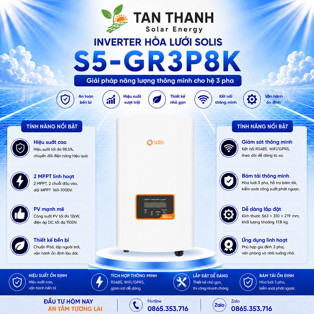 Solis S5-GR3P8K 8kW 3 Pha