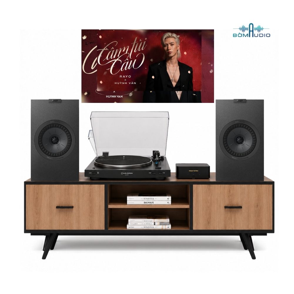 Combo Amply MARANTZ MODEL M1 + Mâm Than MÂM ĐĨA THAN AUDIO-TECHNICA AT-LP3XBT + Loa Bookshelf KEF Q3 META - MAK2