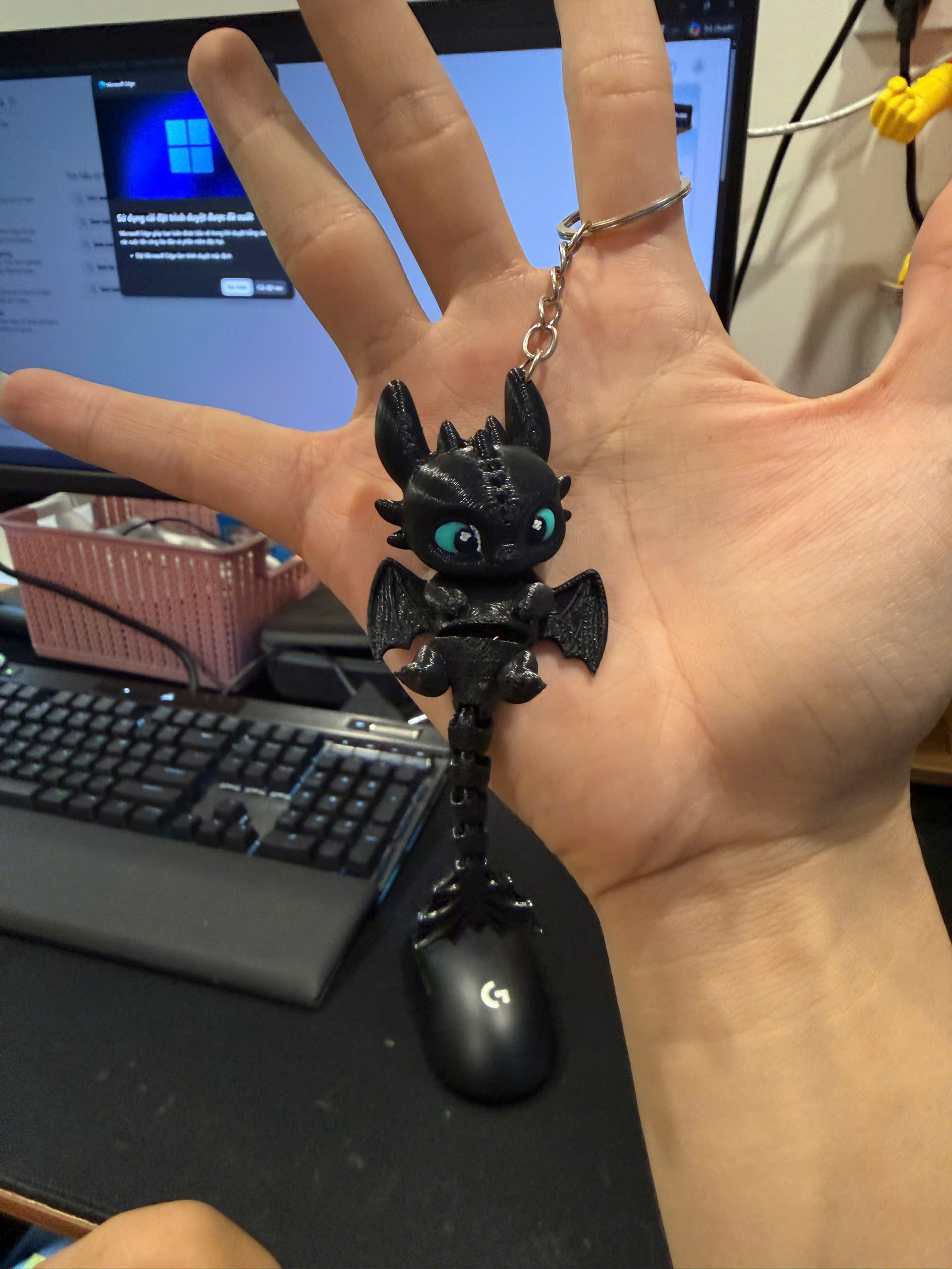Móc khóa Rồng Răng Sún - Màu Black_thumbnail_2