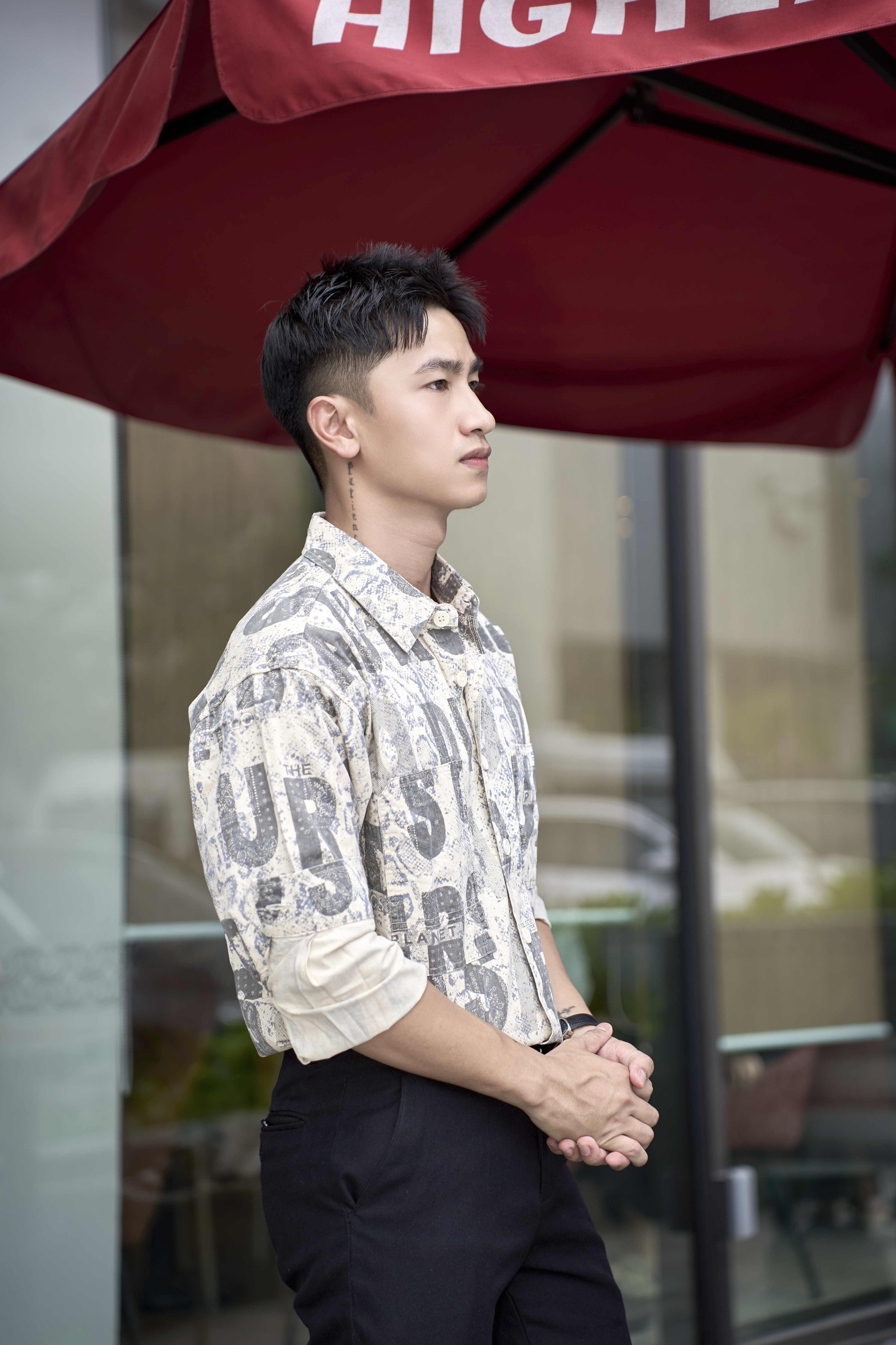 SA119 - Áo sơ mi nam dài tay in chữ phong cách Nhật Bản, chất cotton mềm mại, form rộng thoải mái_thumbnail_2