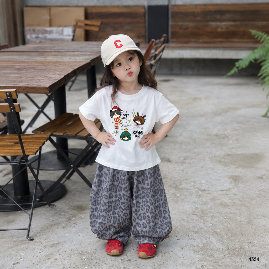 Áo thun bé gái form rộng noel mèo xinh Kado 4554_thumbnail_2