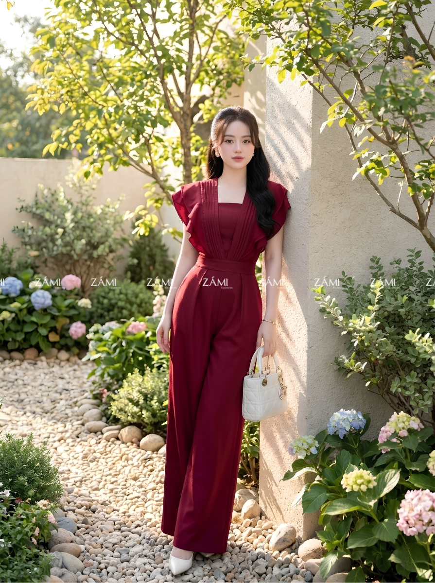 G56 - Jumpsuit Cánh Tiên Cổ V Thanh Lịch_thumbnail_4