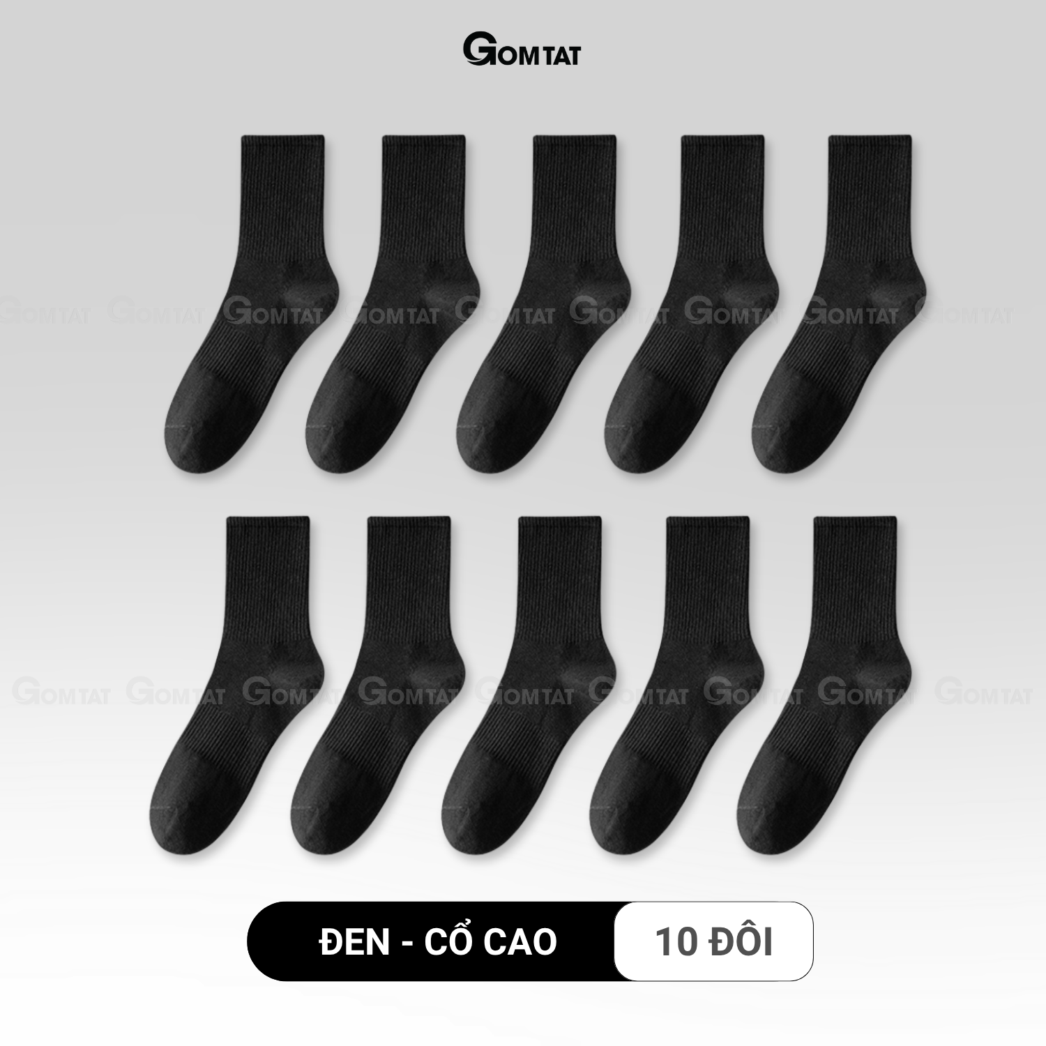 Combo tất trơn cổ cao/trung/ngắn GOMTAT, tất thể thao basic chất cotton thoáng khí - OAS-1704_thumbnail_20