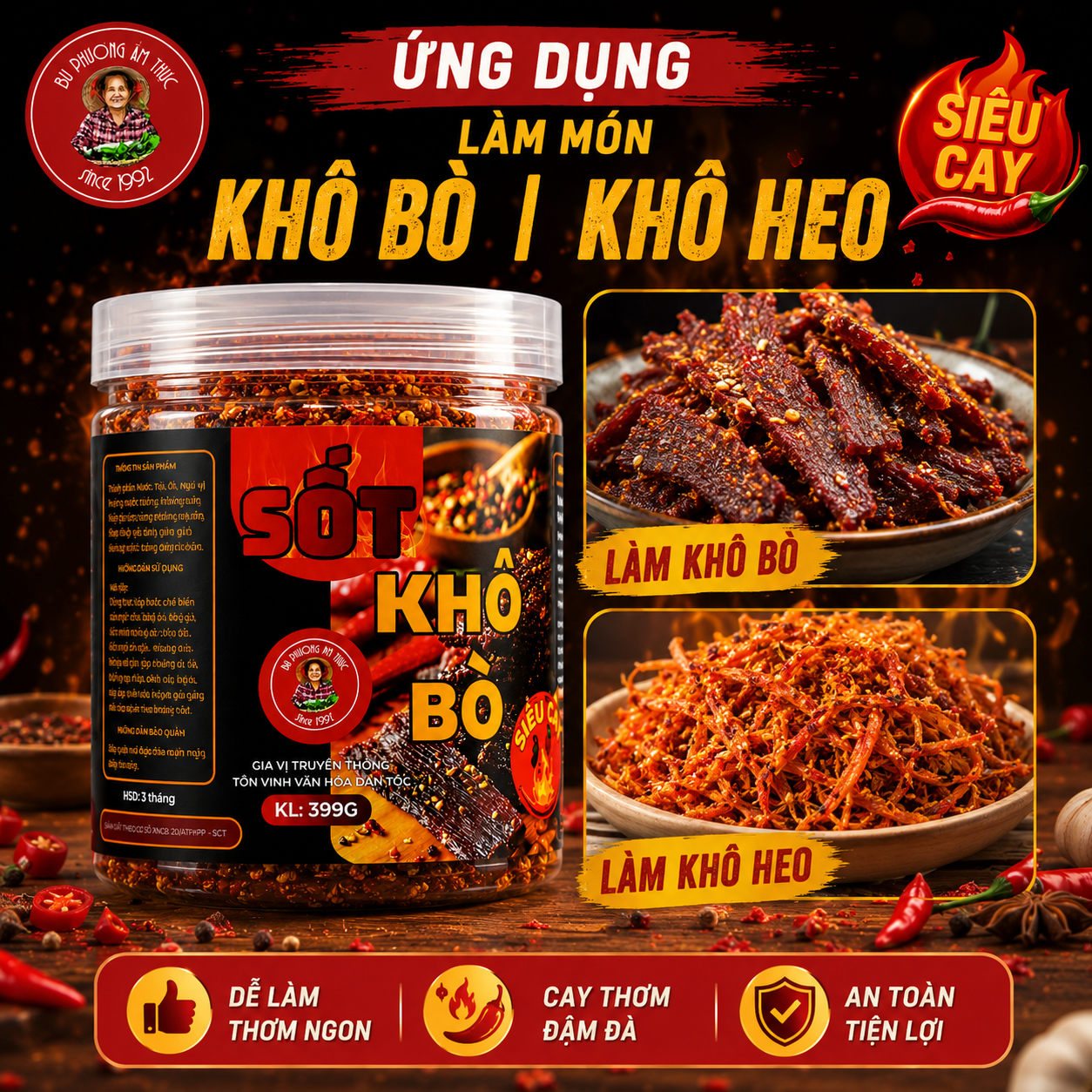 Sốt Làm Khô Bò Khô Heo Bu Phương 399G – Gia Vị Ướp Thịt Làm Khô Đậm Đà, Tiện Dùng - BP33_thumbnail_5