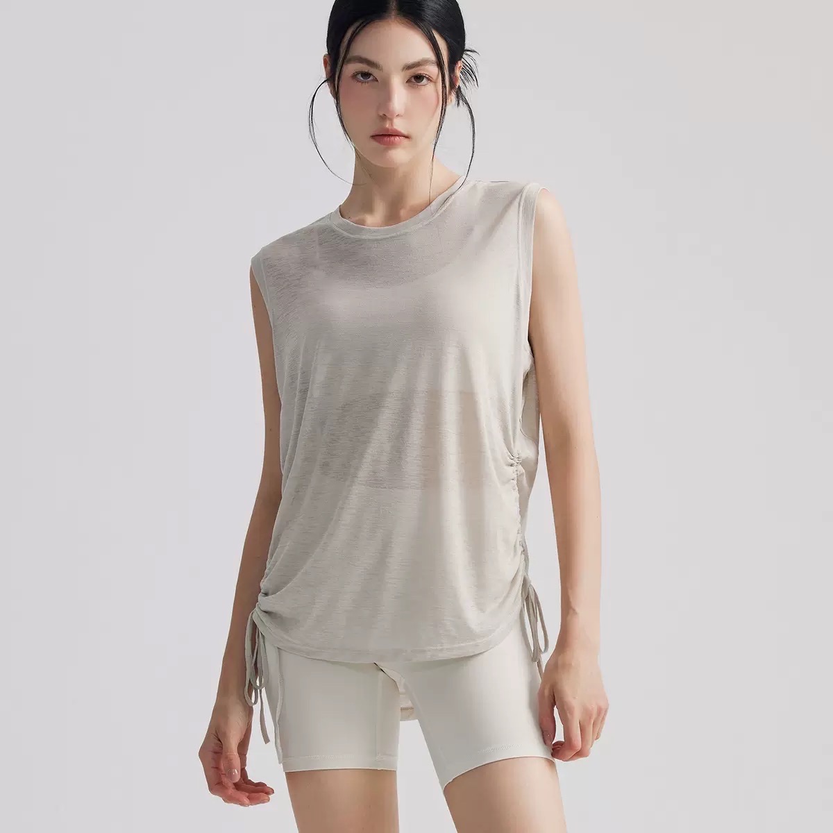 Áo Tanktop Thể Thao Nữ Ba Lỗ Rút Dây Form Rộng Vải Lưới Mè Thoáng Khí Thấm Hút Nhanh Khô_thumbnail_10