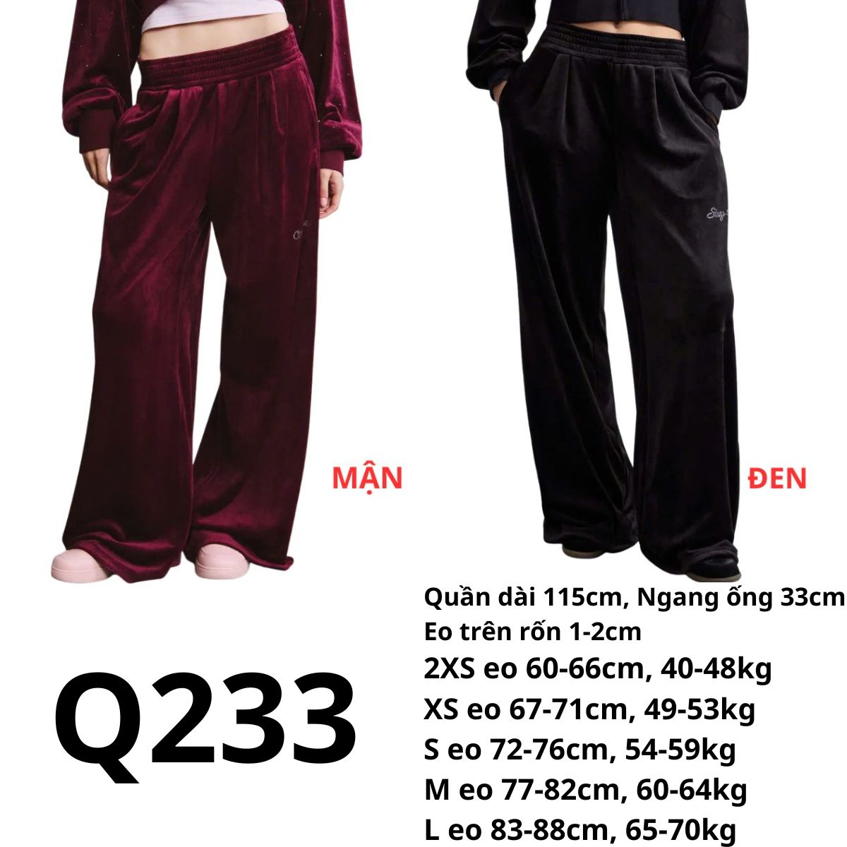 Q233- Quần nhung