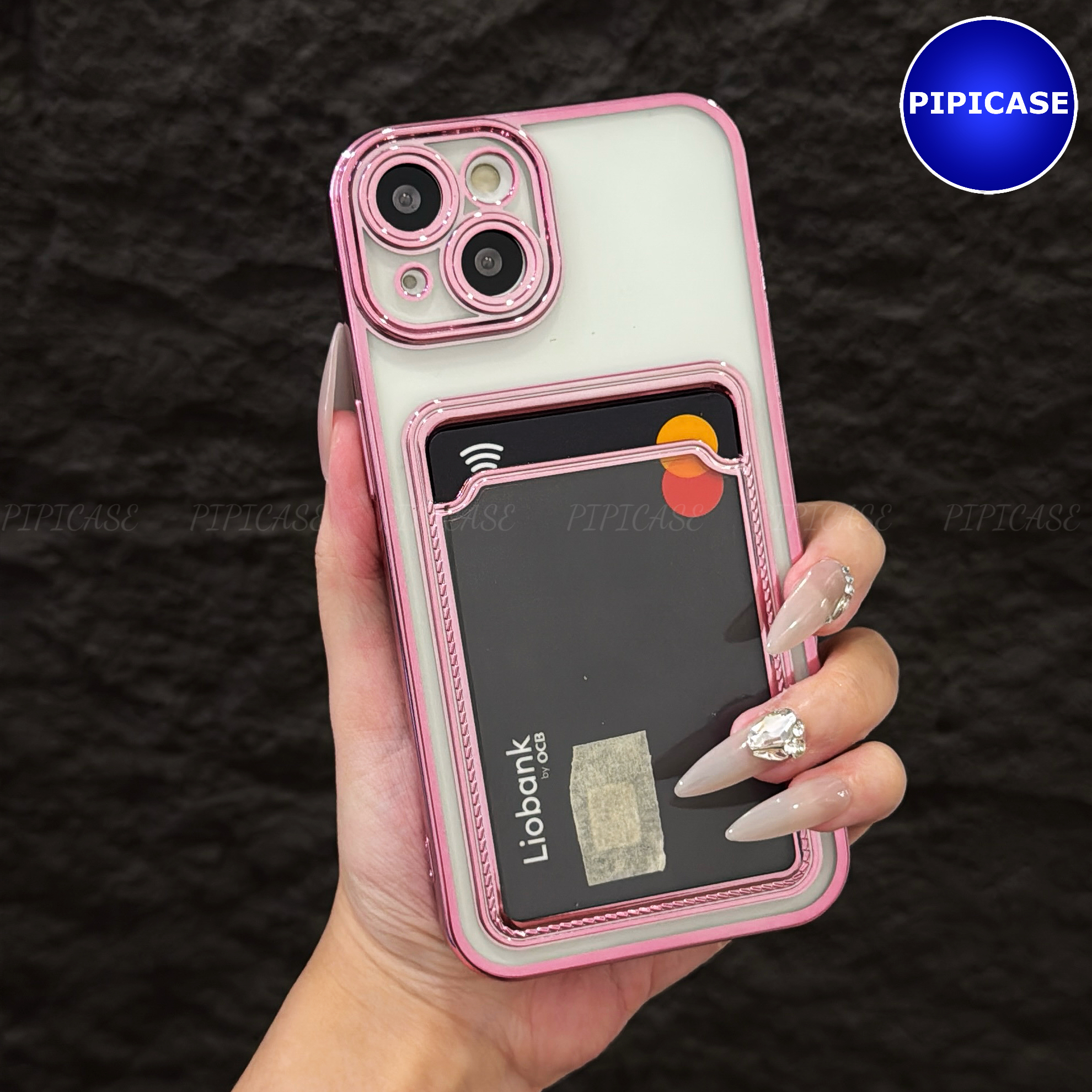 Ốp Lưng iPhone 14 - Ốp Thẻ - Hồng_thumbnail_1