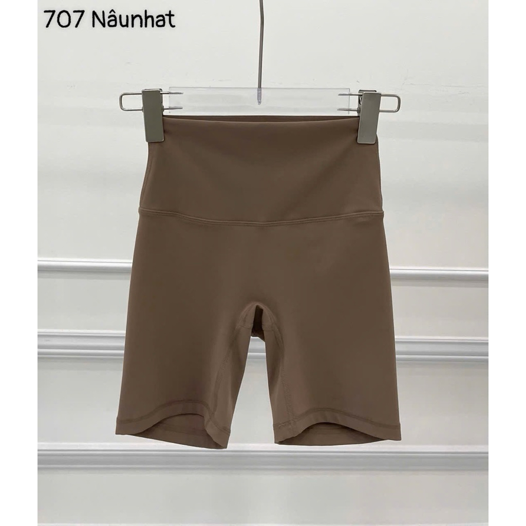 Quần Đùi Thể Thao Tập Gym Chạy Bộ Nữ Yumiisportswear Lulu 707 Lưng Cao Không Tụt Dáng Ôm Body Vải Co Dãn Thấm Hút Mồ Hôi_thumbnail_2