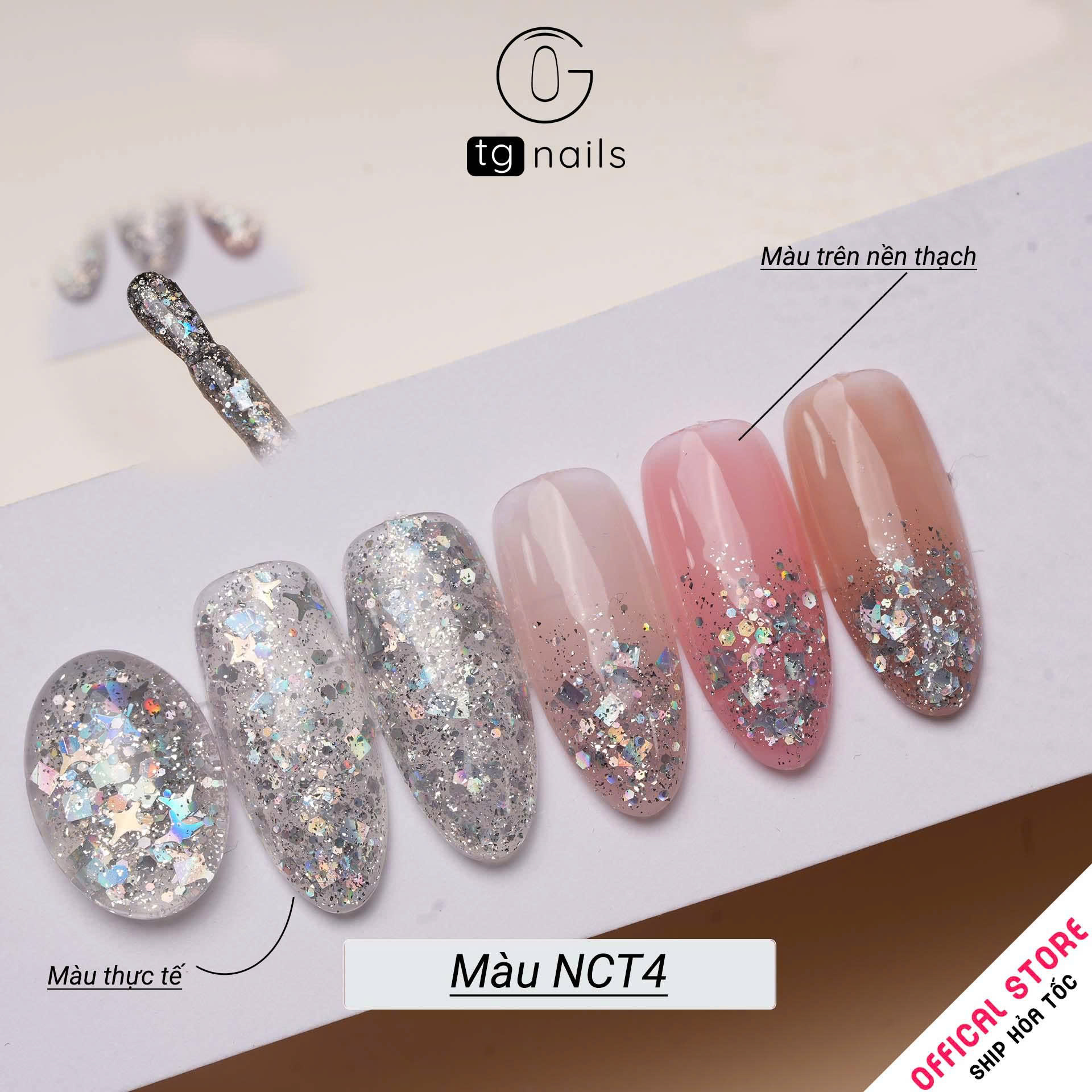 Sơn móng gel TG - Nhũ Siêu Sáng chai 15ml_thumbnail_4