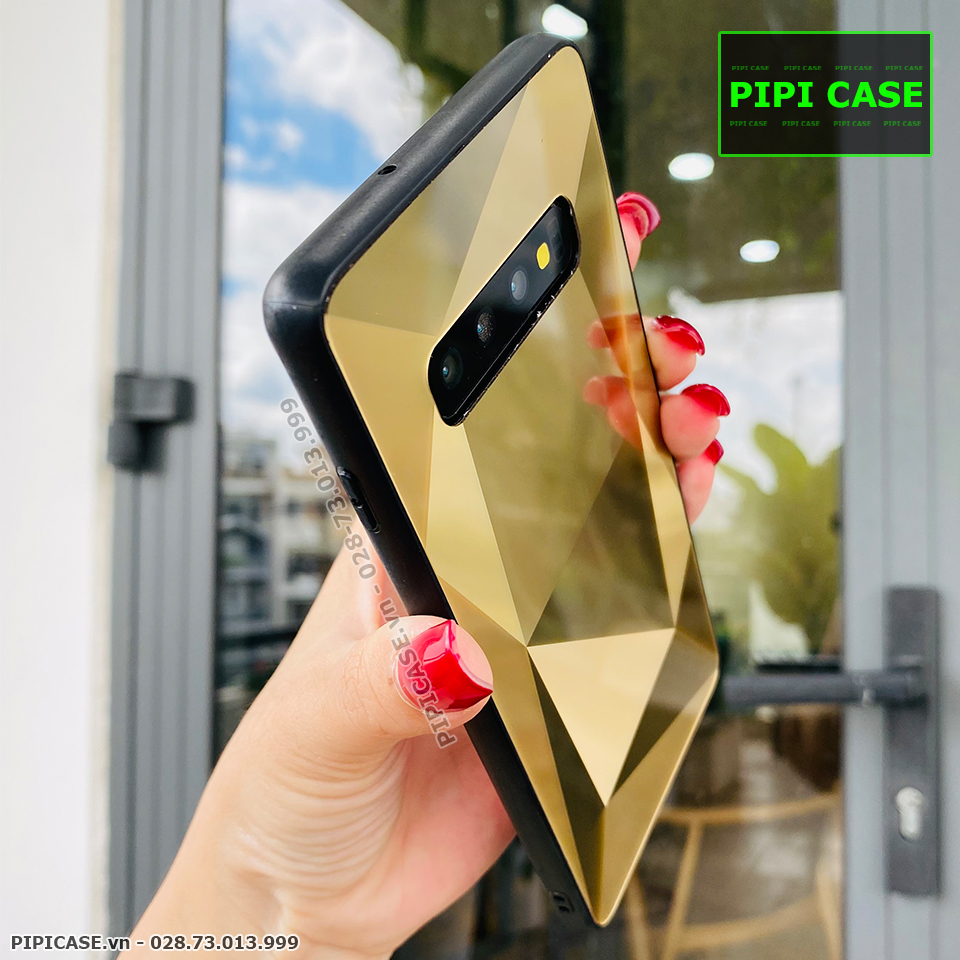 Ốp Lưng Samsung S10 - Kim Cương 6D - Vàng_thumbnail_3