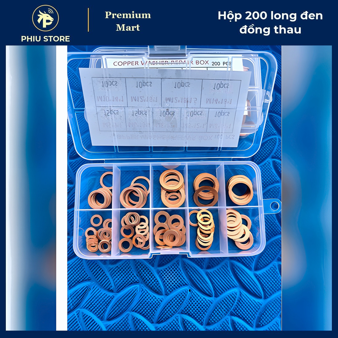 Long Đen Đồng Thau - Hộp 200 Long Đền Đồng M5-M14, Vòng Đệm Đồng Nguyên Chất - PHIU STORE_thumbnail_3