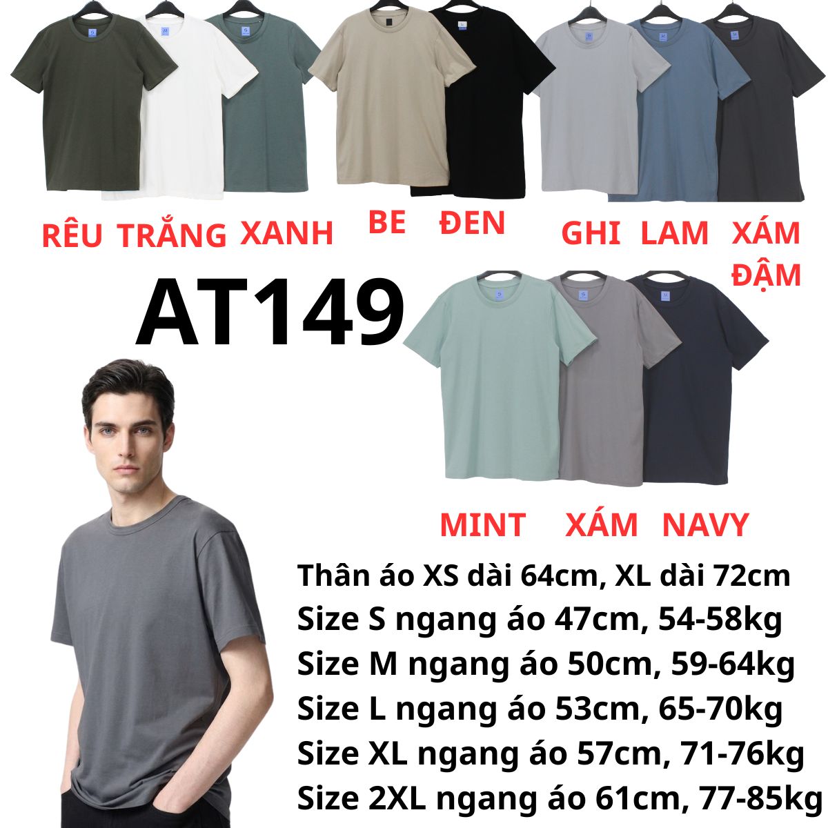AT149- Áo thun Nam