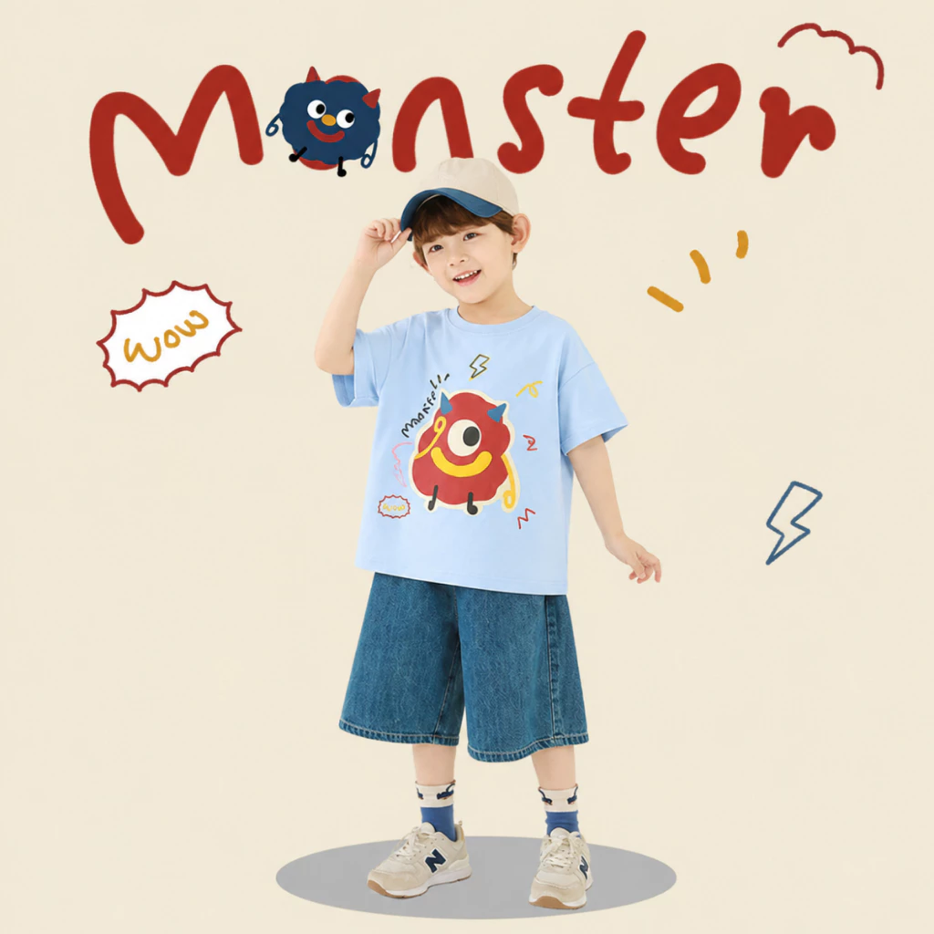 Áo phông trẻ em cộc tay hình MONSTER - Loza Kids A002_thumbnail_8