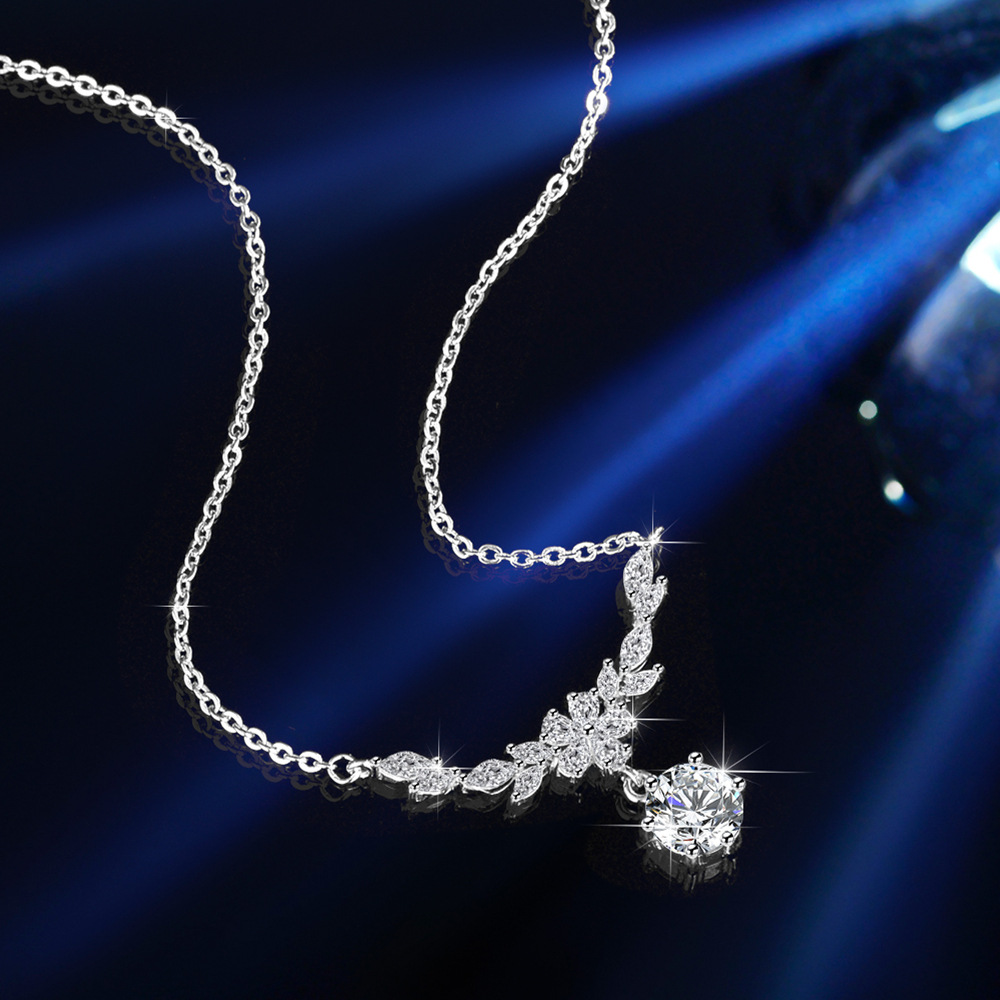 Dây Chuyền Bạc Nữ Đính Đá Quý Zircon 1 Carat S925 | Tinh Xảo & Thanh Lịch DCN128 BTXL-067