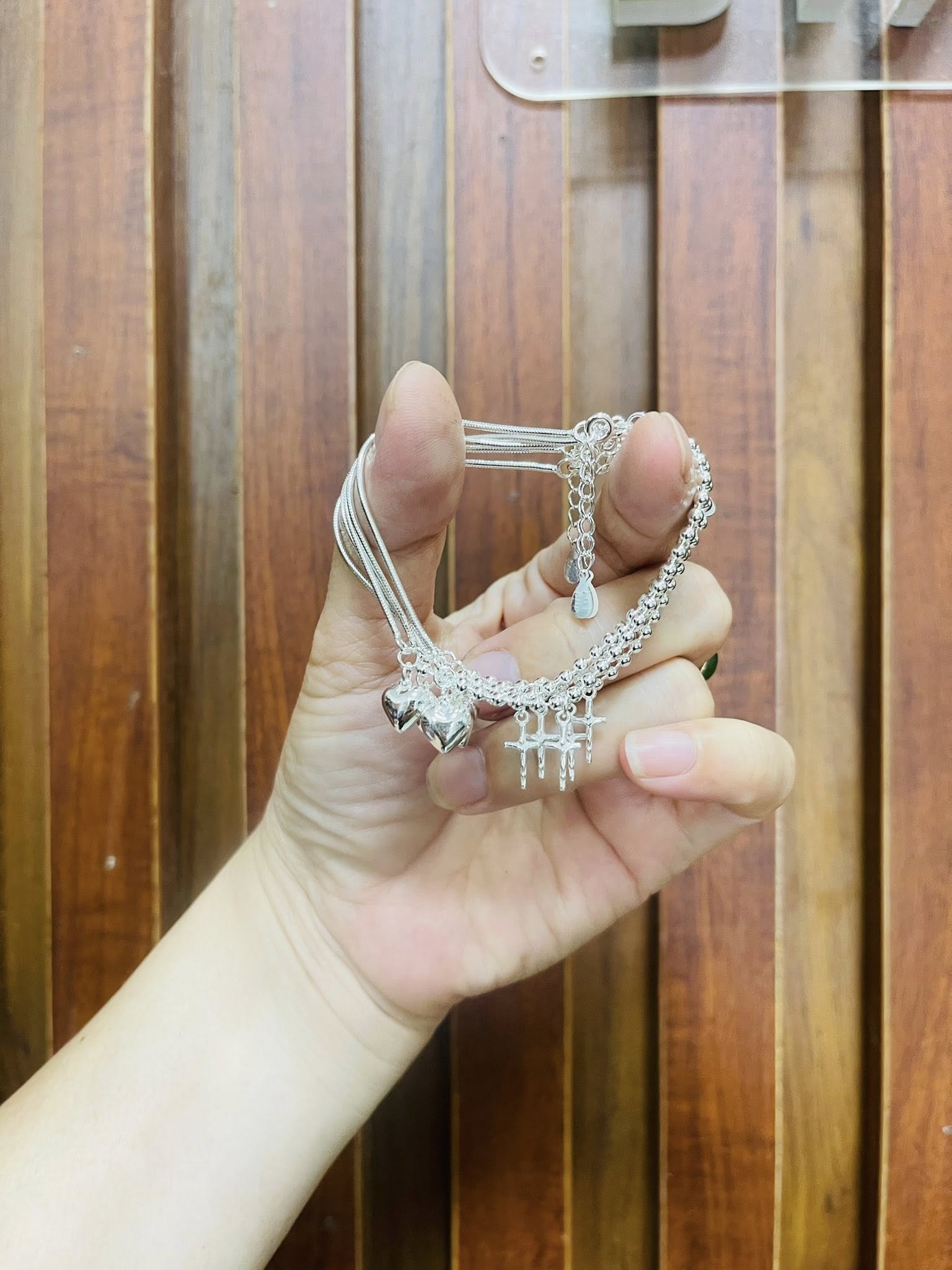 Lắc Tay Bạc Thánh Giá Nữ Vòng Tay Công Giáo Trái Tim Tinh Tế LB15 – Quà Tặng Ý Nghĩa