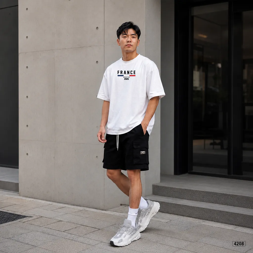 Áo thun nam form rộng dáng thể thao cá tính France Polux 4208_thumbnail_5