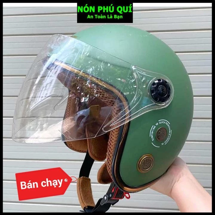 Nón bảo hiểm 3/4 kính dài thông gió nhiều màu đẹp - Nón Phú Quí NBH01_thumbnail_4