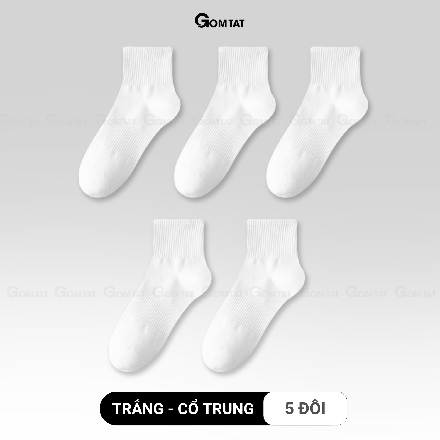 Combo tất trơn cổ cao/trung/ngắn GOMTAT, tất thể thao basic chất cotton thoáng khí - OAS-1704_thumbnail_11