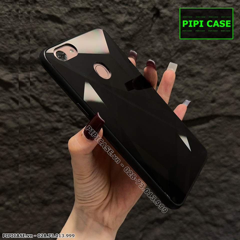 Ốp Lưng Oppo F5 - Kim Cương 6D - Đen