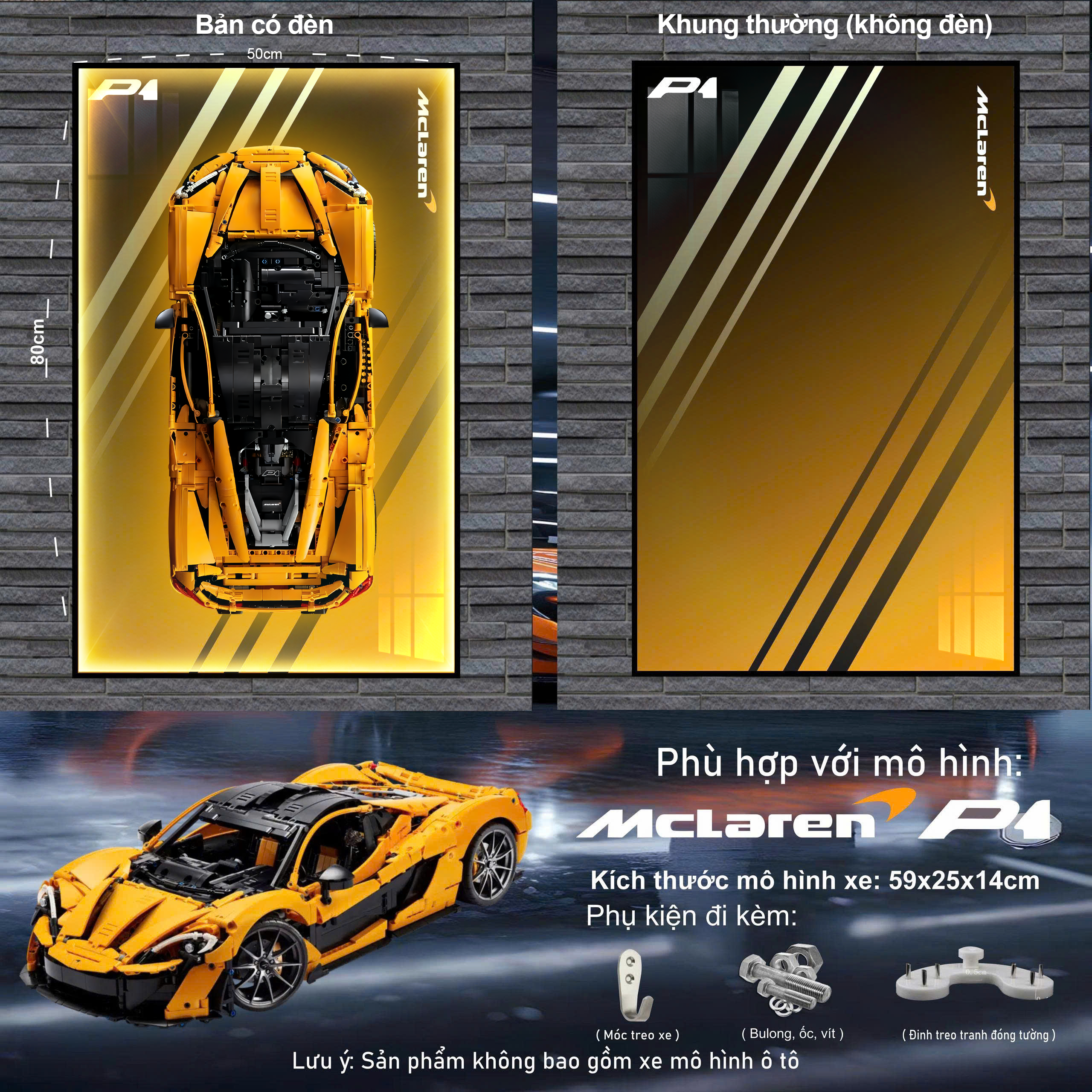 Khung Trưng Bày LEGO Mclaren p1
