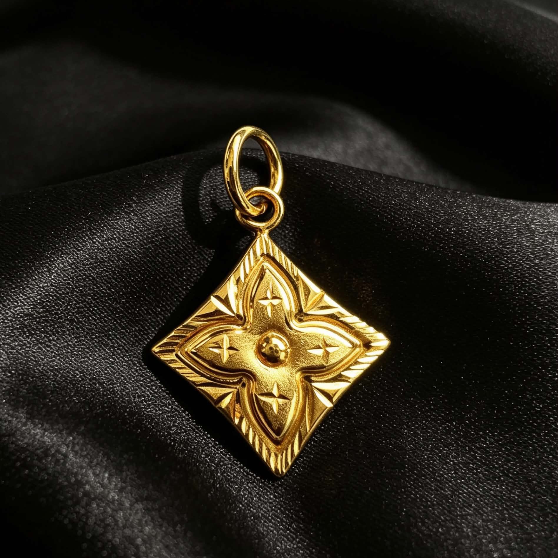 Small LV Diamond Pendant