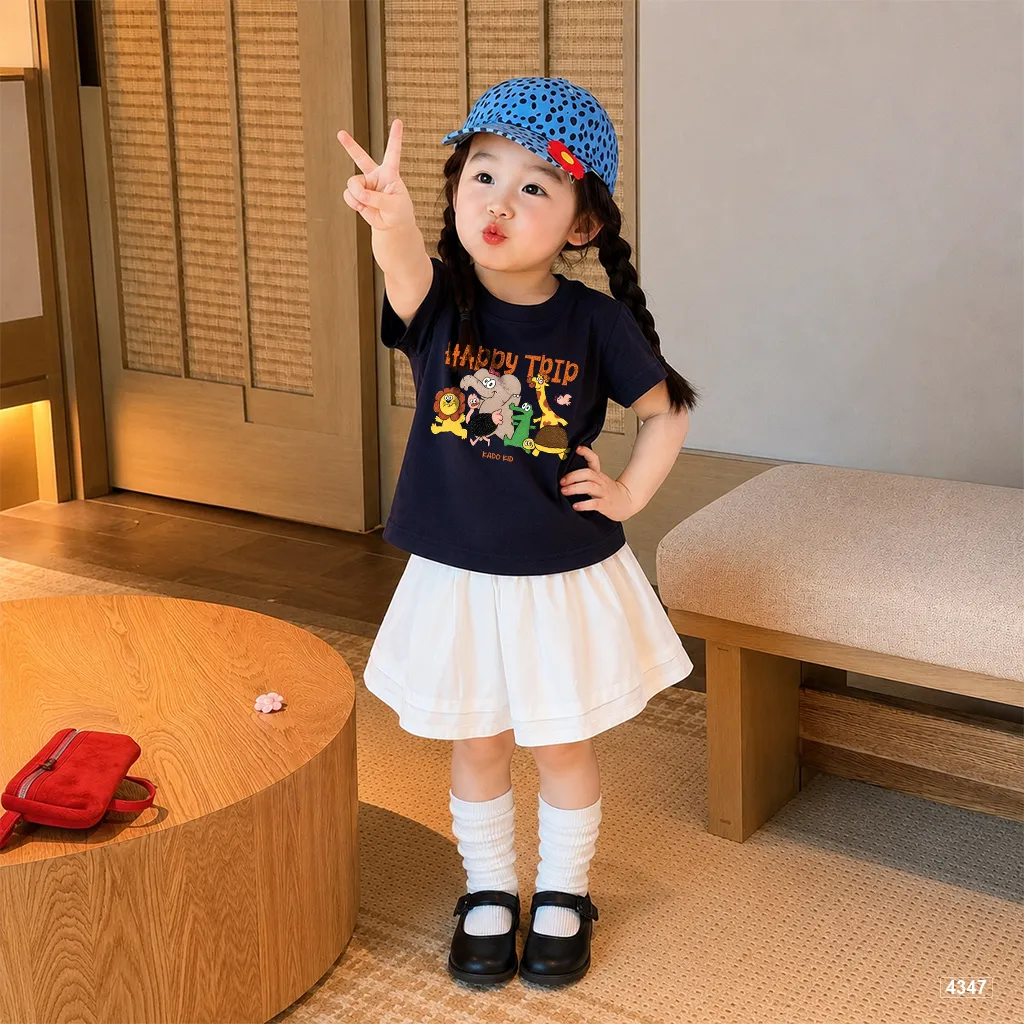 Áo thun bé trai bé gái form rộng Happy Trip Kado 4347_thumbnail_5