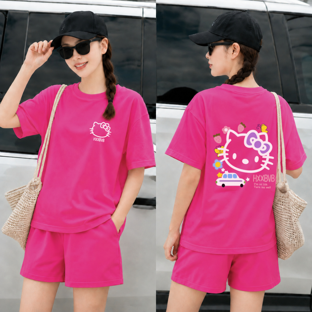[Form Rộng] Set bộ thun nữ hình HELLO KITTY  - Loza BP731_thumbnail_4