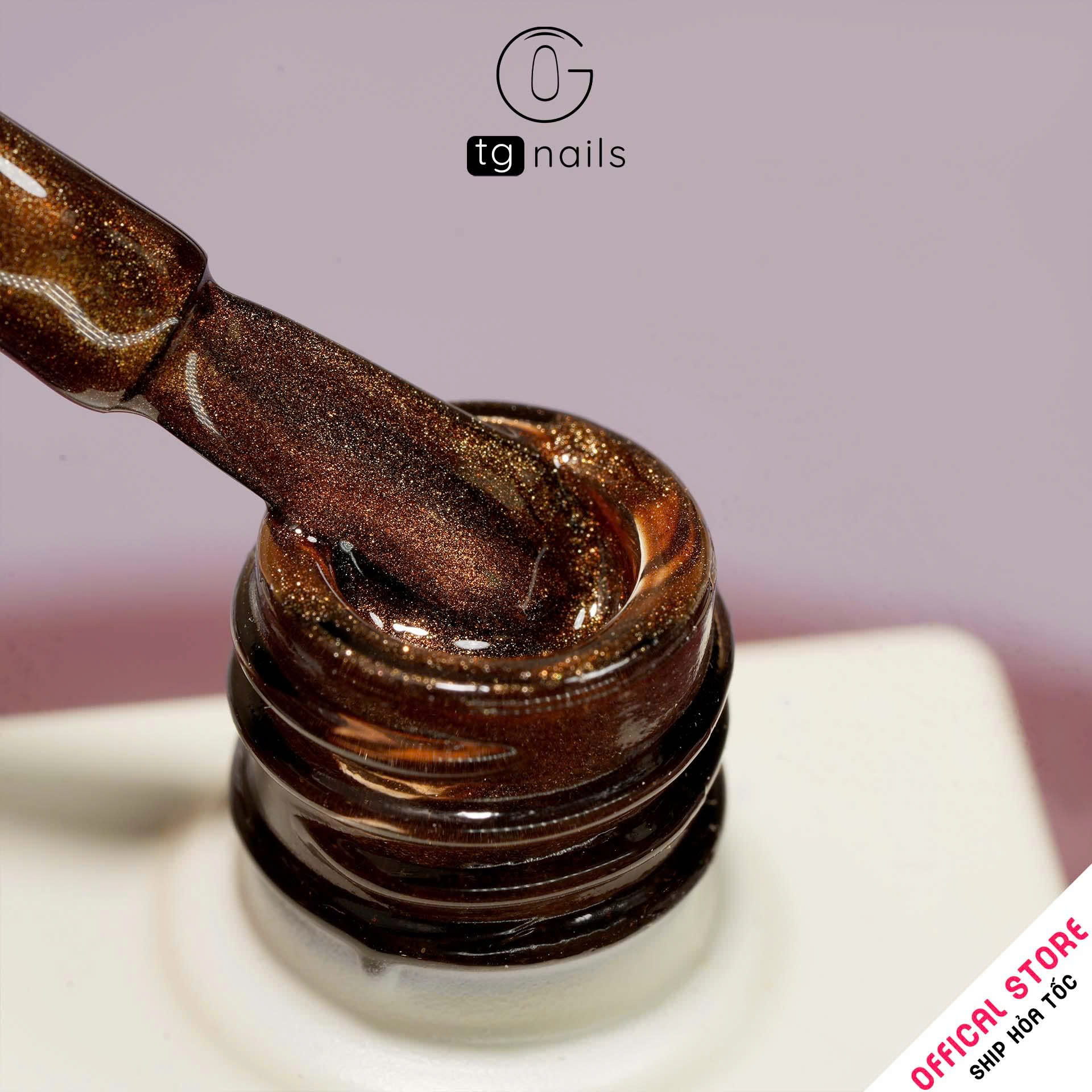 Sơn móng TG Nails gel. Khối lượng tịnh: 10g/ lọ. Nhãn hàng TG nail gel - Mắt mèo đậm_thumbnail_2