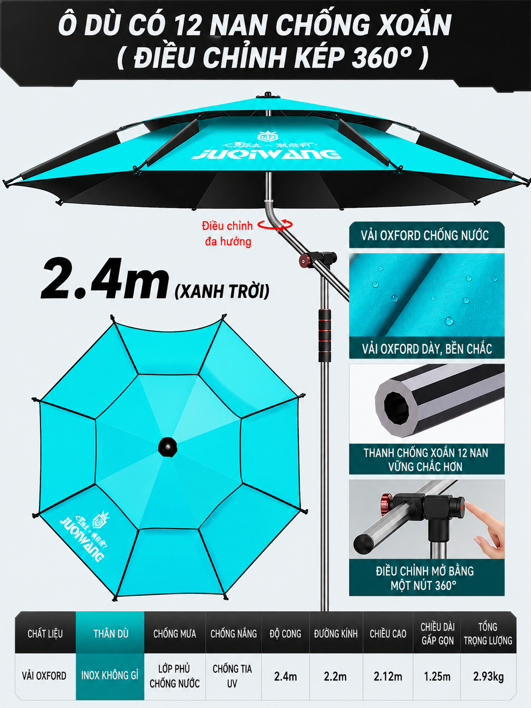 Ô đa năng chính hãng 2 khớp xoay 360 độ